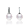 Damen elegante Ohrringe mit Perlen und Zirkonia-Details Shop Nory
