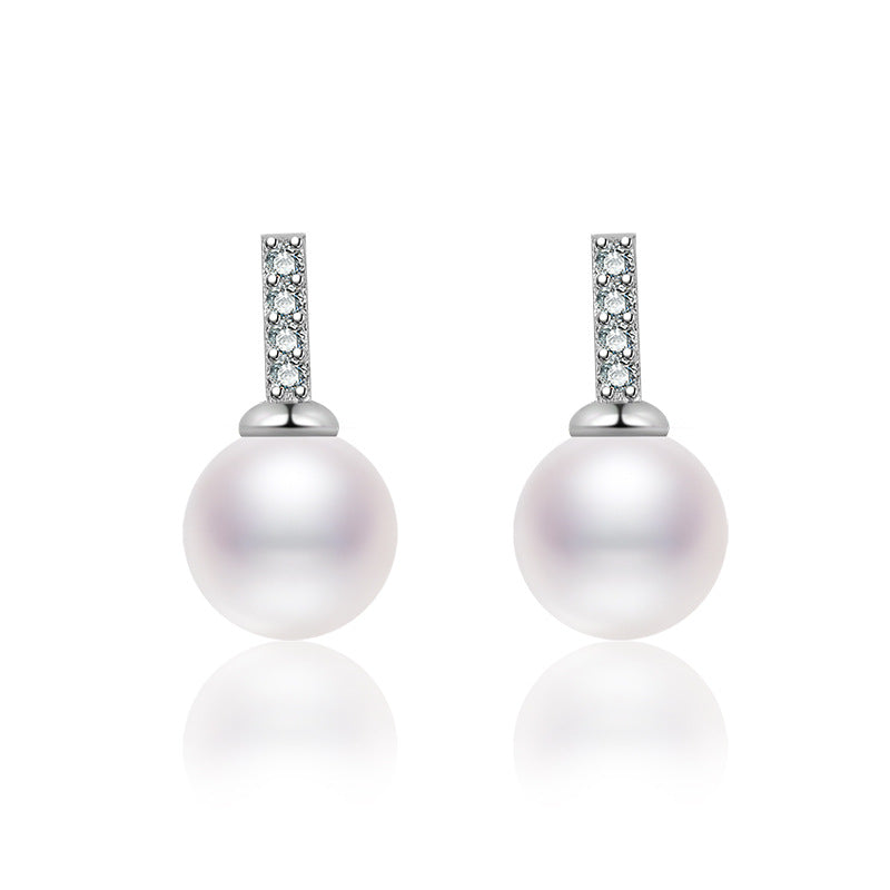 Damen elegante Ohrringe mit Perlen und Zirkonia-Details Shop Nory