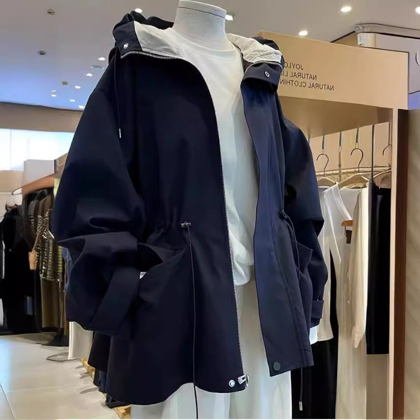 Damen Moderne Utility-Jacke mit hohem Kragen Shop Nory