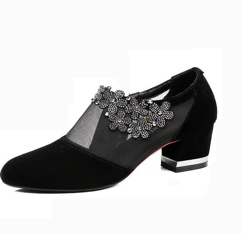 Damen Stiletto Pumps mit transparenten Einsätzen und eleganter Applikation