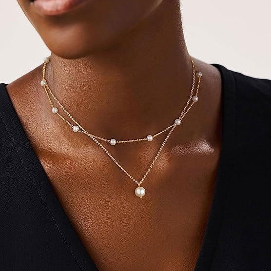 Damen Layered Halskette mit maritimen Motiven und edlen Akzenten Shop Nory