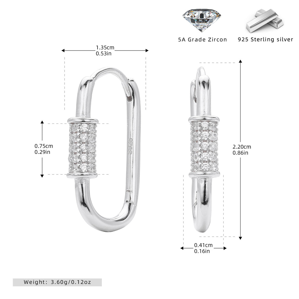 Damen Ohrhänger mit funkelnden Zirkonia und elegantem Verschluss Shop Nory