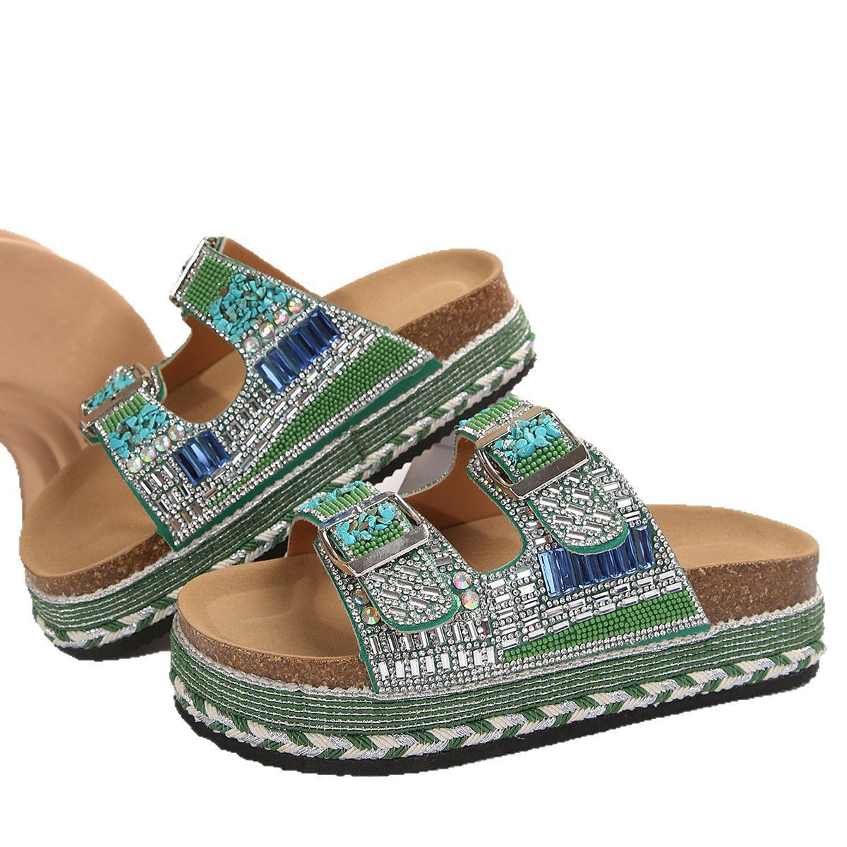 Damen Bequeme Kunstleder Sandalen