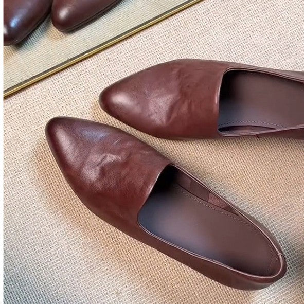 Damen spitz zulaufende Mokassins mit elegantem Schlupfdesign