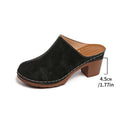 Damen Komfortable Clogs mit blockförmigem Absatz