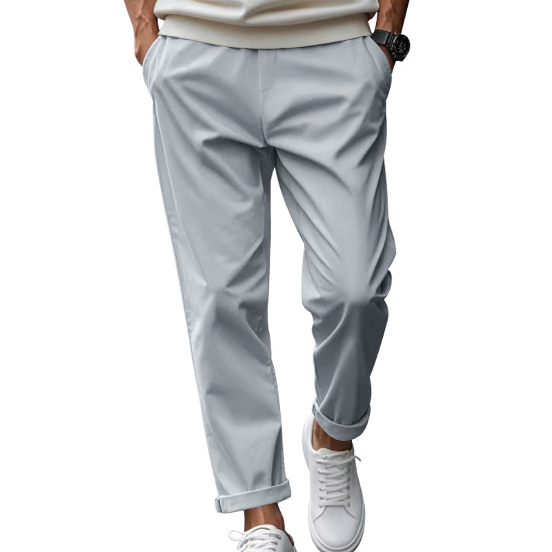 Herren elegante Chino-Hose mit bequemem Bund und modischem Schnitt