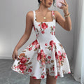 Damen Sommerliches Fit-and-Flare Kleid mit Blumenmuster Shopnory