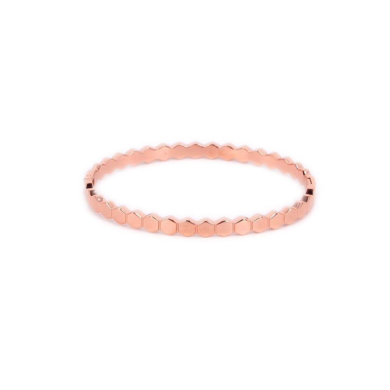 Damen Geometrisches Sechseck-Muster Bangle-Armband Shop Nory