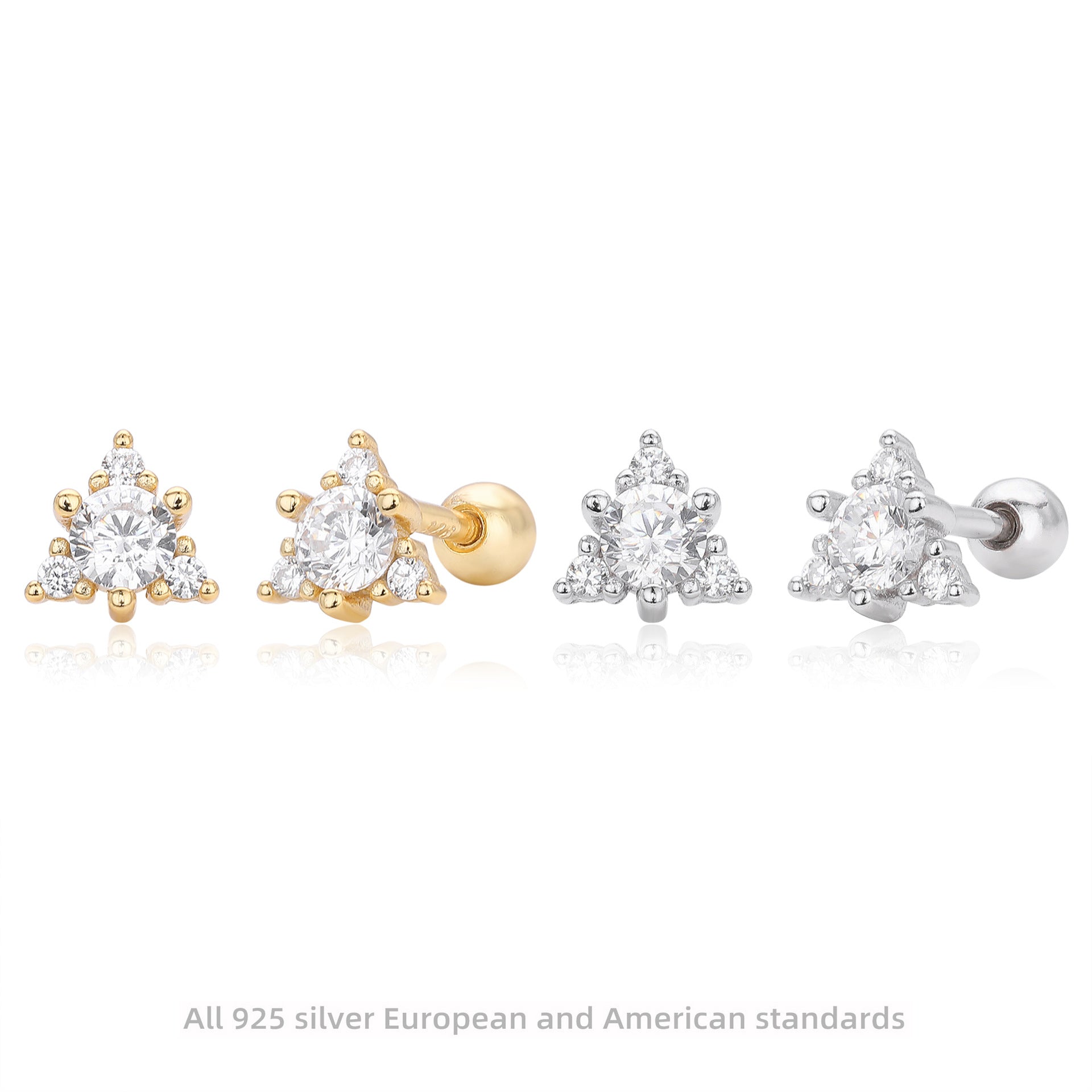 Damen Ohrstecker mit funkelndem Zirkon-Akzent in floralem Design Shop Nory