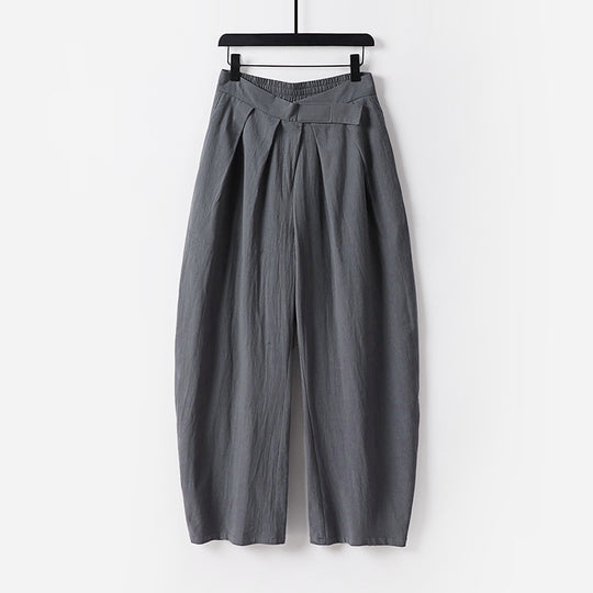 Damen Hochgeschnittene Culotte-Hose mit Bundfalten und elastischem Taillenbund Shop Nory