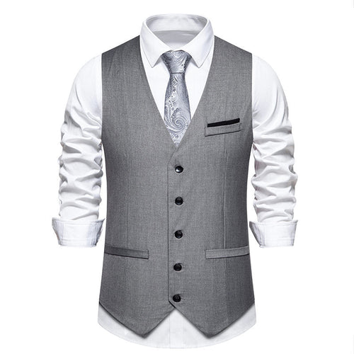 Herren elegante Anzugweste mit feiner Struktur und hochwertigem Material
