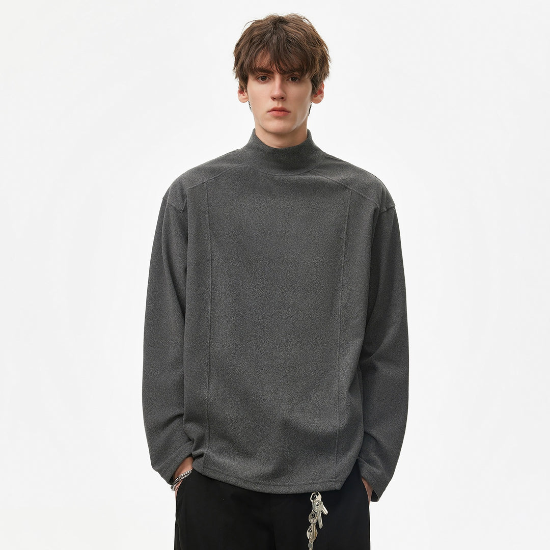 Herren Oversize Rollkragenpullover aus weichem Baumwoll‑Mix mit Raglanärmeln Shop Nory