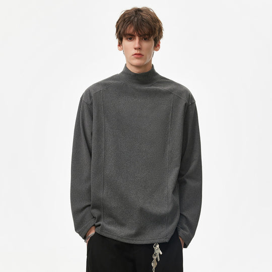 Herren Oversize Rollkragenpullover aus weichem Baumwoll‑Mix mit Raglanärmeln Shop Nory