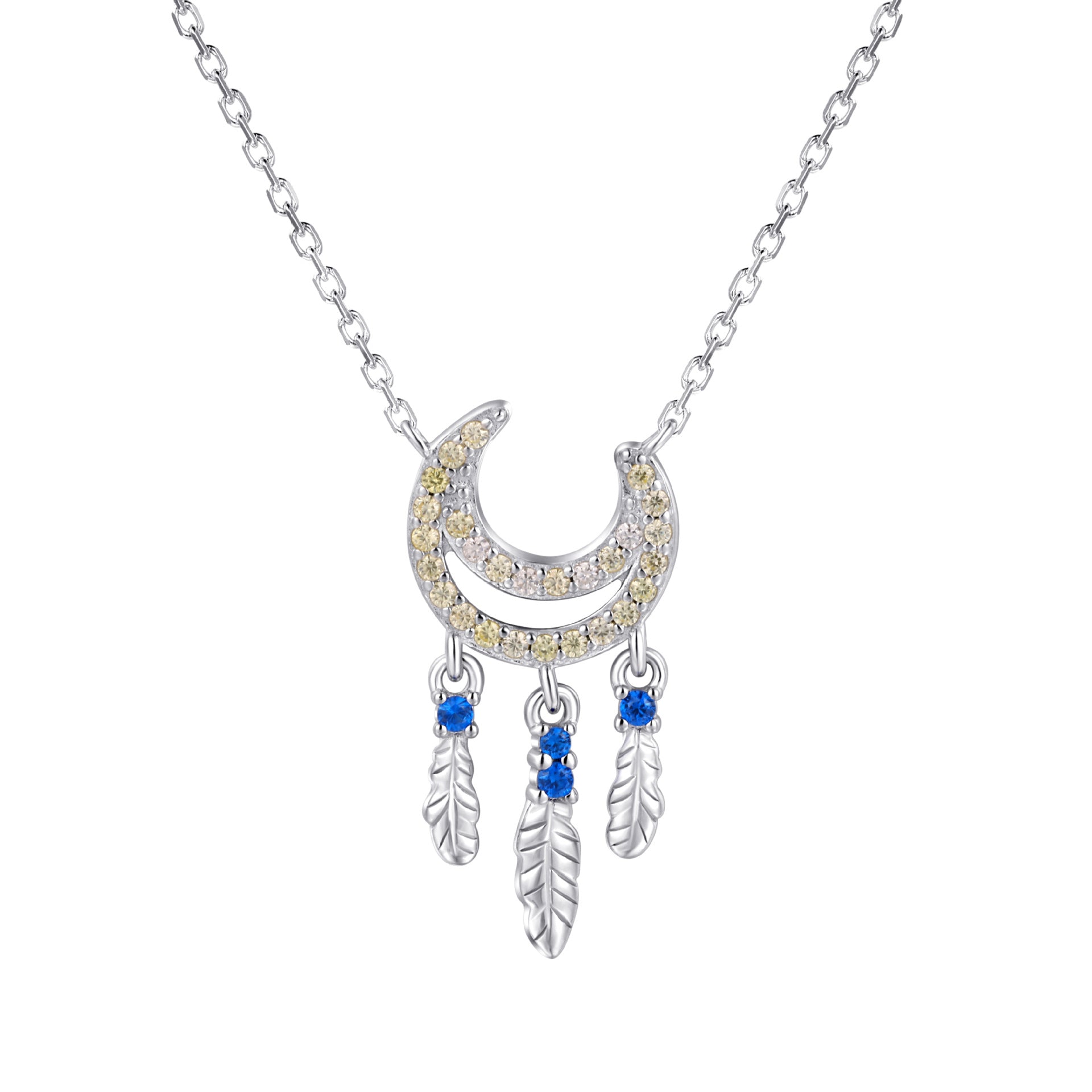 Damen Halskette mit funkelndem Kristallmotiv Shop Nory