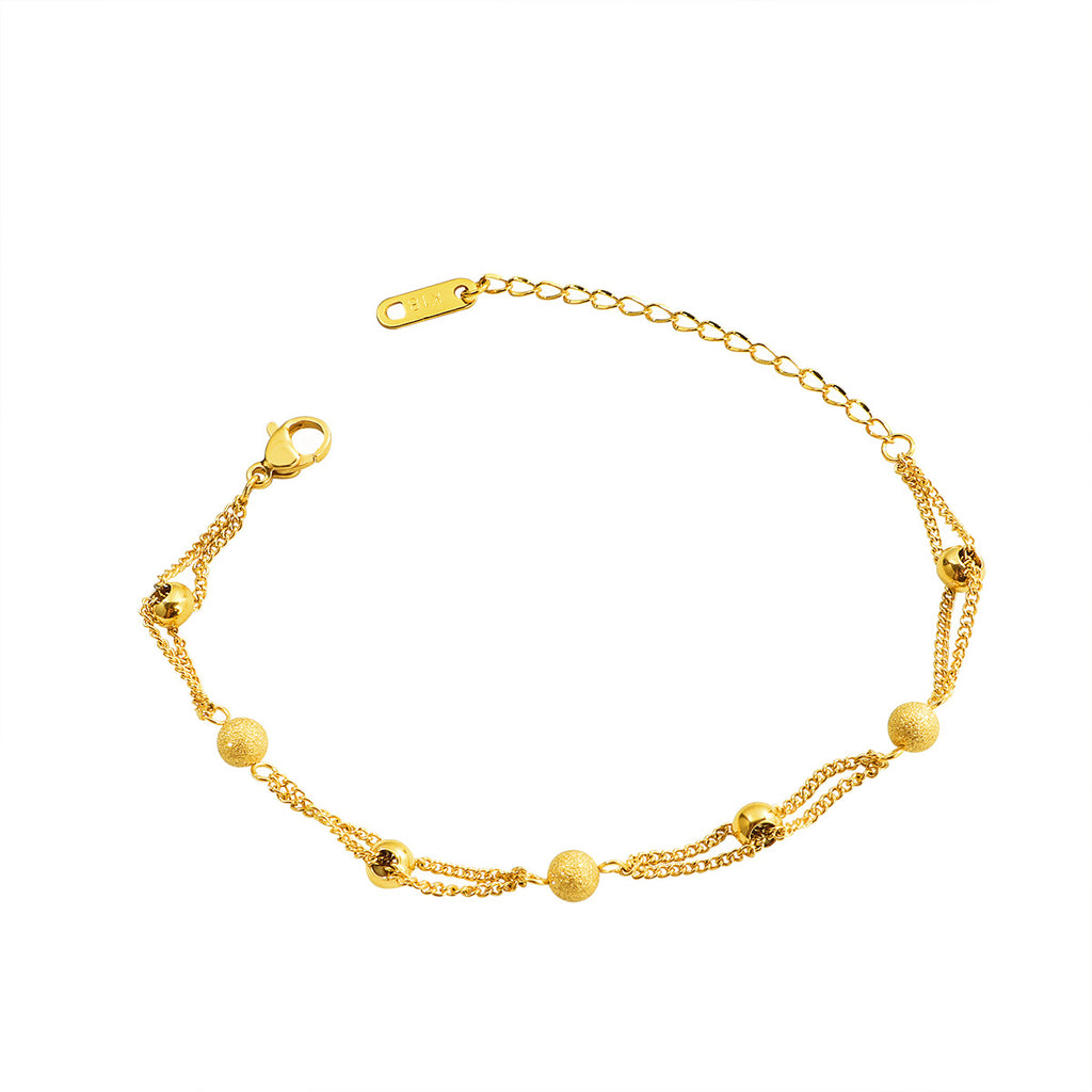 Damen filigrane Armkette mit glitzernden Perlen und robuster Kettengestaltung Shop Nory