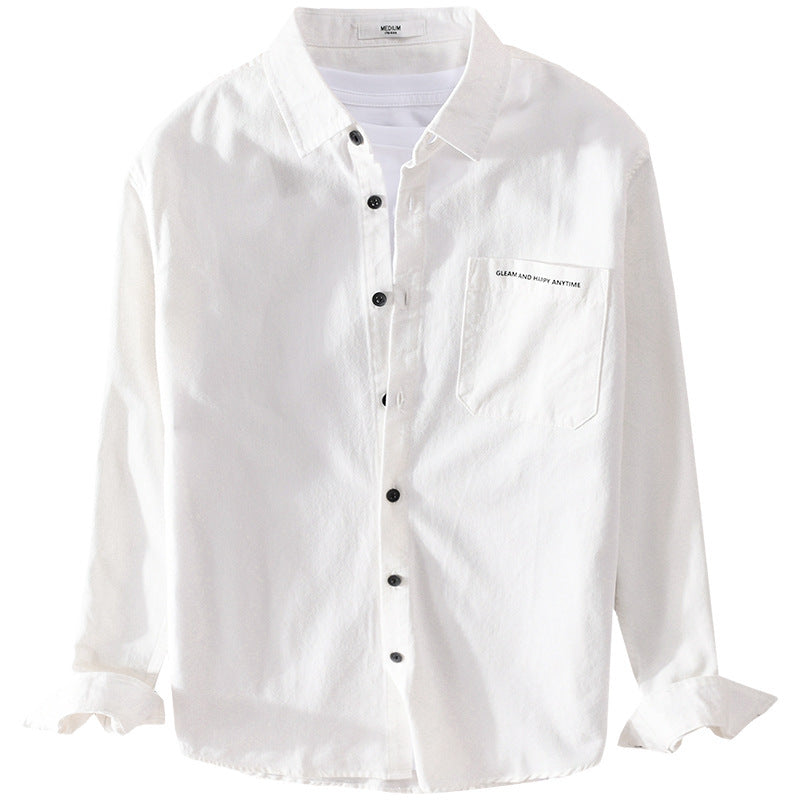 Herren Leichtes Baumwoll-Langarmhemd im Overshirt‑Stil mit Pattentasche und kontrastreichen Knöpfen Shop Nory