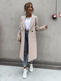 Damen eleganter Wollmantel im Oversized-Stil