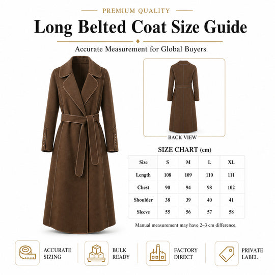Damen Eleganter Wickelmantel mit Gürtel und hochwertigen Details Shop Nory