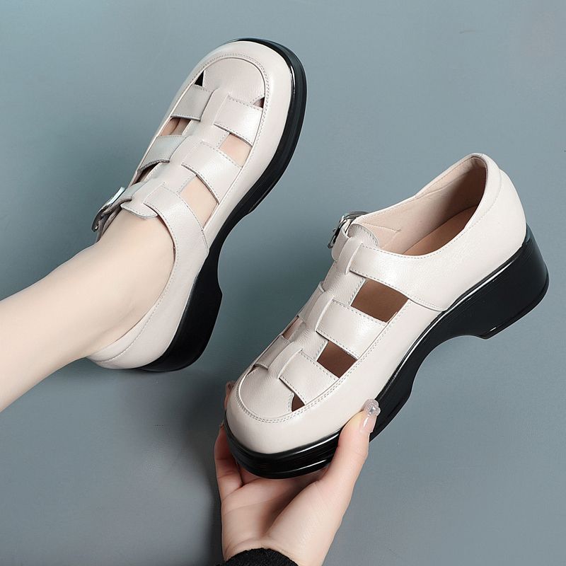 Damen Elegante Komfortsandalen mit verstellbarem Riemen und bequemem Absatz