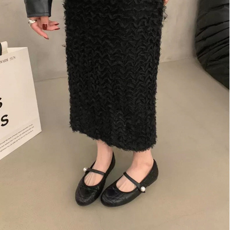 Damen Ballerinas mit schickem Riemen und eleganter Stepp-Optik Shopnory