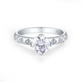 Damen eleganter Verlobungsring mit funkelndem Zirkonia-Besatz Shop Nory