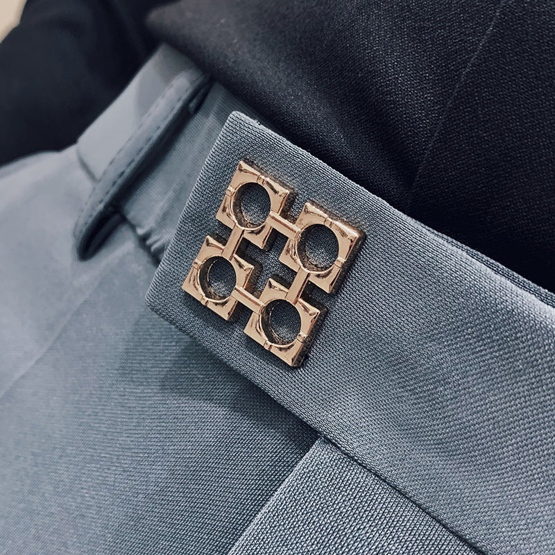 Herren moderne tapered Anzughose mit Bügelfalte, Stretchkomfort und verdecktem Hakenverschluss Shop Nory