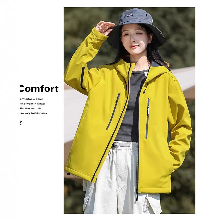 Damen Funktionsjacke mit wasserabweisendem Material und praktischen Reißverschlusstaschen