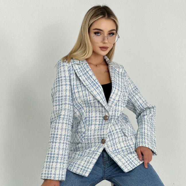 Damen Elegante Klassische Blazerjacke