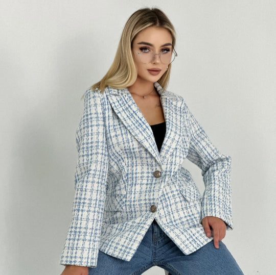 Damen Elegante Klassische Blazerjacke