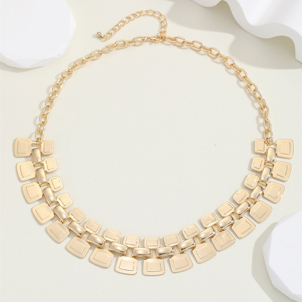 Damen Halskette aus hochwertigem Edelstahl mit geometrischen Elementen Shop Nory