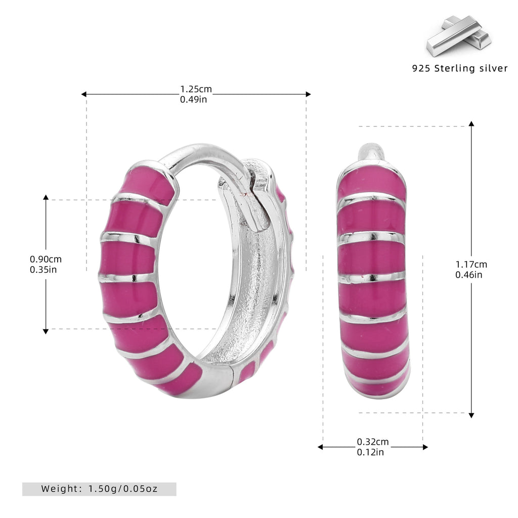 Damen Creolenohrringe mit modernem und strukturiertem Design Shop Nory
