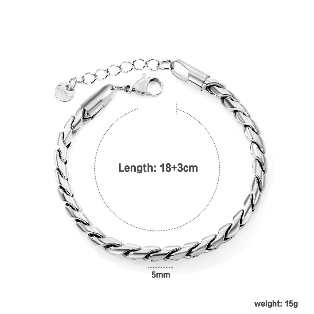 Damen trendiges Gliederarmband aus hochwertigem Edelstahl mit verstellbarem Verschluss Shop Nory