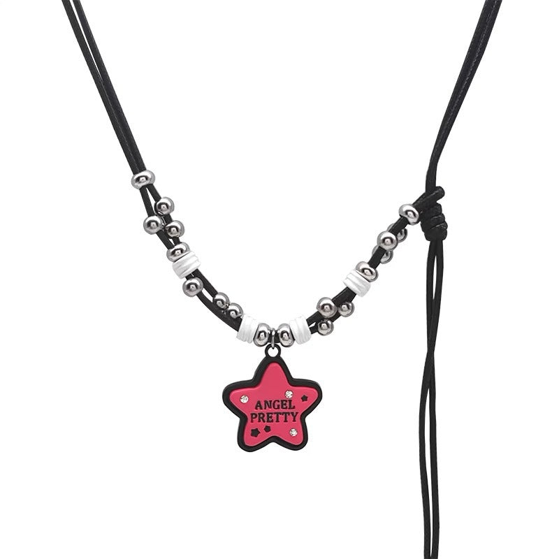Damen Kette mit buntem sternförmigen Anhänger und einzigartigem Design Shop Nory