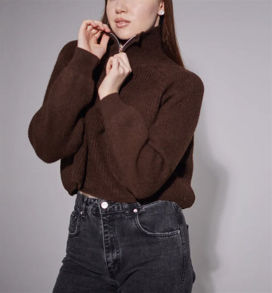 Damen Weite High-Waist-Jeans mit geradem Bein und sichtbaren Teilungsnähten Shop Nory