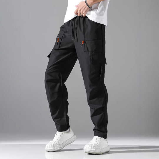 Herren Utility-Cargohose mit Reißverschlusstaschen, Tunnelzugbund & vorgeformten Kniepartien Shop Nory