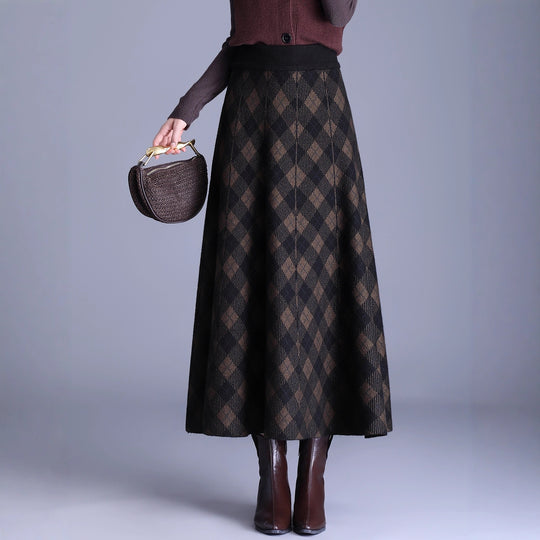 Damen Eleganter Maxirock mit geometrischem Muster Shop Nory