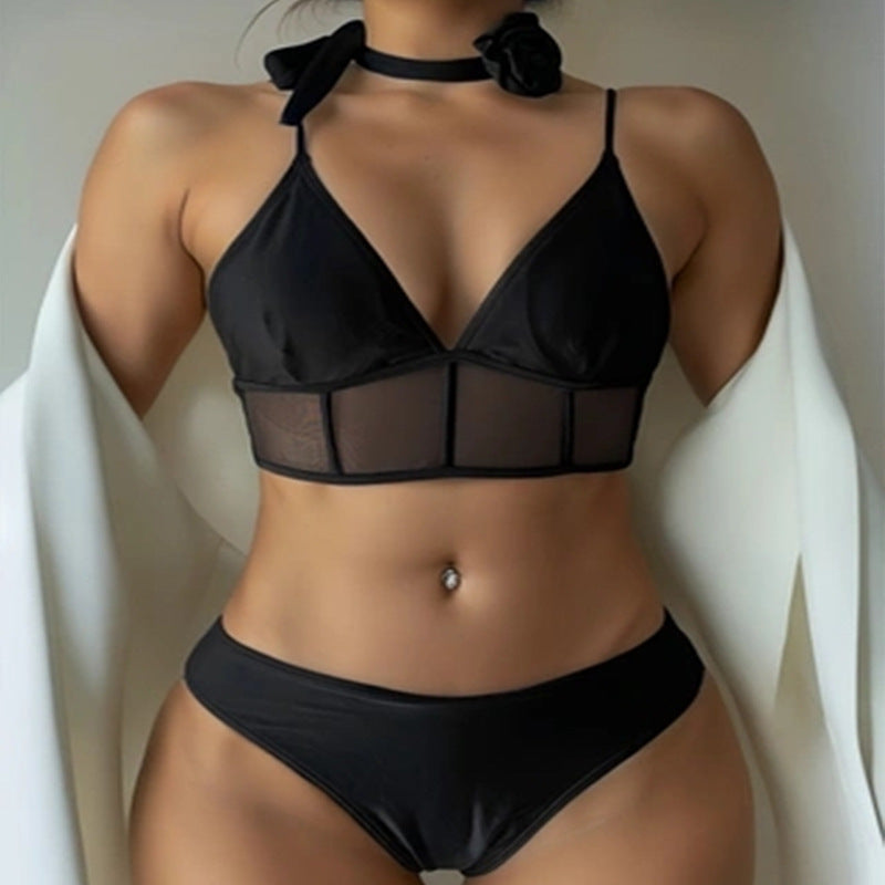 Damen transparentes Dessous-Set mit raffinierten Details