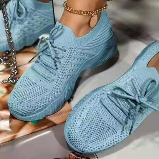 Damen atmungsaktive Sportschuhe mit flexiblem Mesh-Obermaterial und rutschfester Sohle
