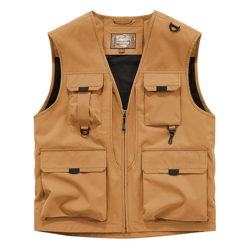 Herren Multifunktionale Utility-Weste mit Mehrfach‑Taschen und robustem Reißverschluss Shop Nory