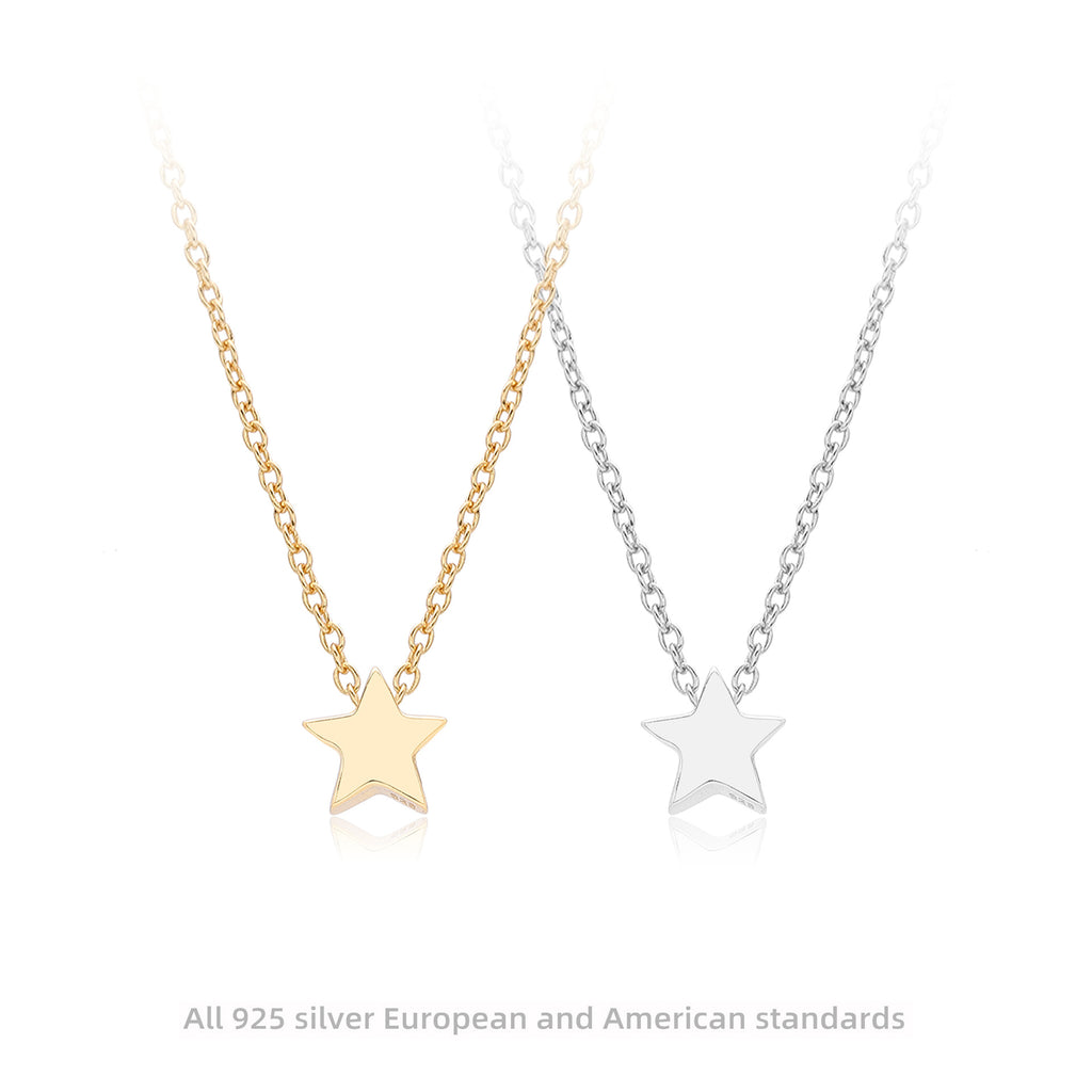 Damen Halskette mit funkelndem Sternanhänger aus hochwertigem 925 Sterling Silber Shop Nory