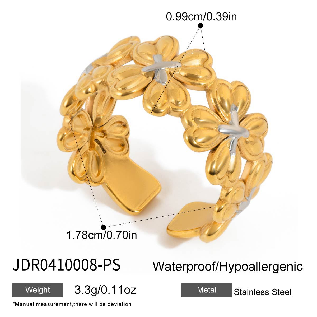 Damen Halskette mit floralen Anhängern aus hypoallergenem Edelstahl Shop Nory