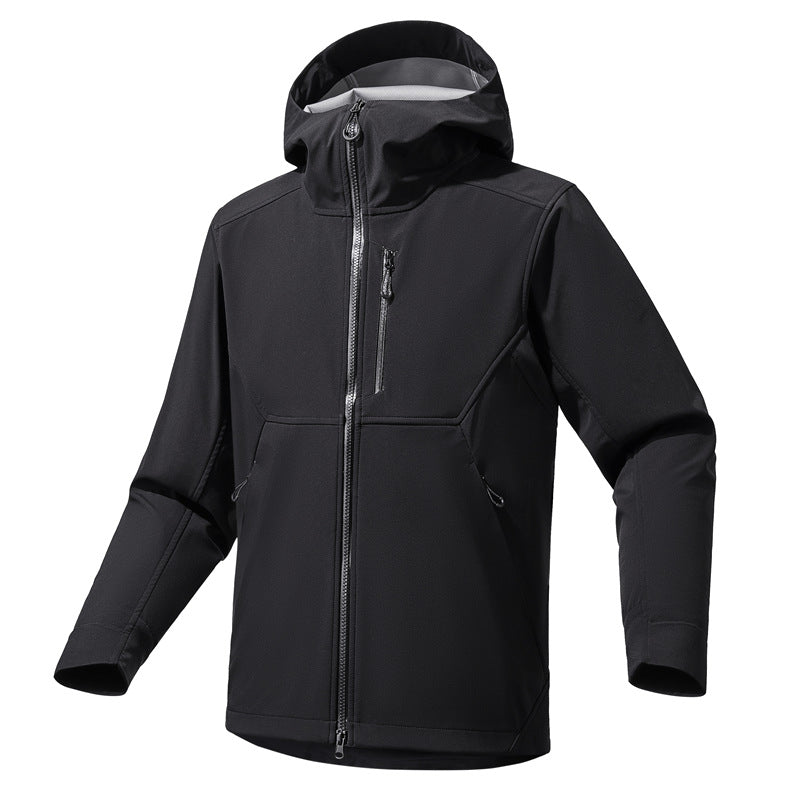 Herren Technische Softshell-Hoodiejacke mit Kapuze, winddichter Membran und ergonomischem Schnitt Shop Nory