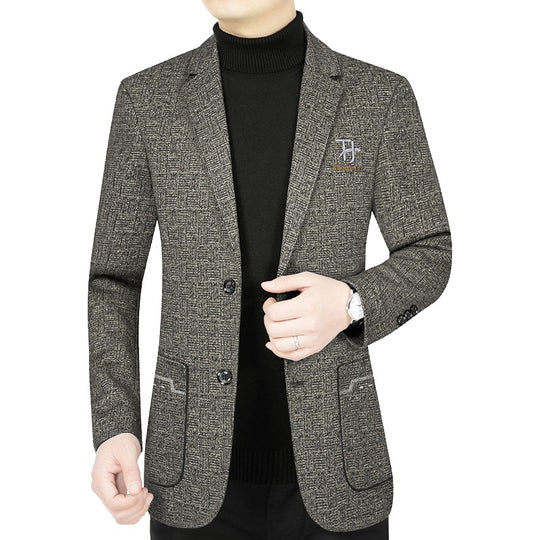 Herren Modernes Einreihiges City-Blazer mit aufgesetzten Taschen und leichter Halbfütterung Shop Nory