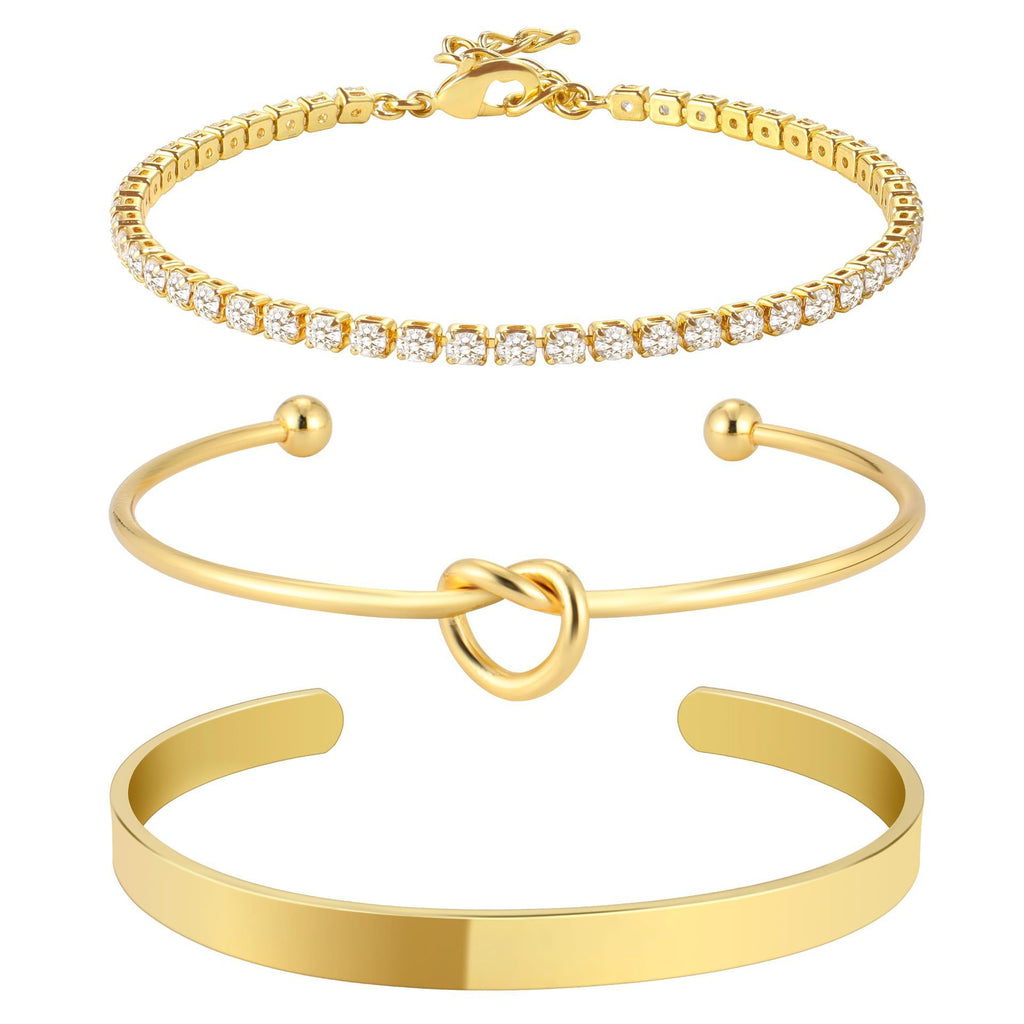 Damen modisches Armband-Set mit funkelnden Kristallen und elegantem Design Shop Nory
