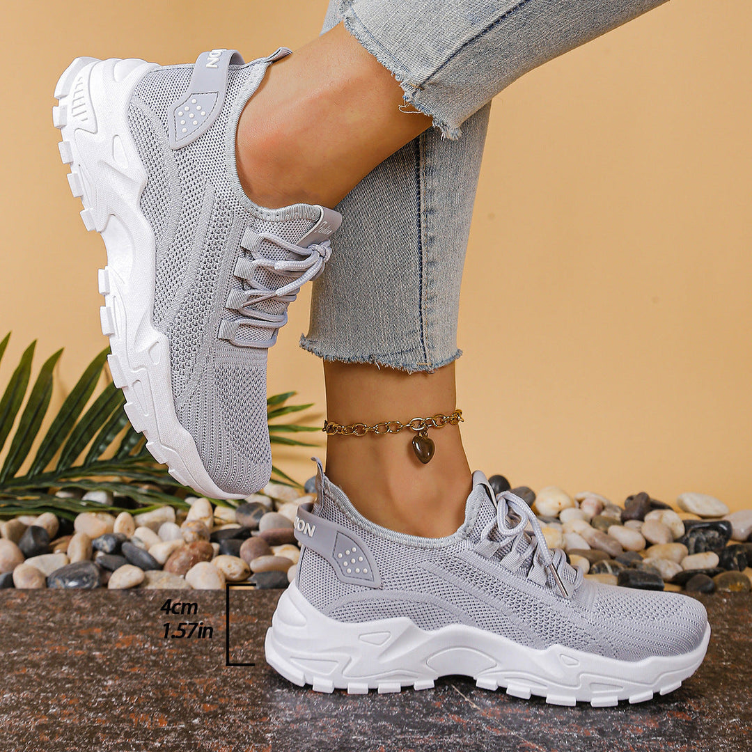 Damen Sportliche Mesh Sneakers mit dämpfender Sohle und atmungsaktiver Konstruktion