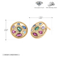 Damen Ohrstecker mit bunten Zirkon-Akzenten und hochwertiger 925er Sterlingsilberfassung Shop Nory