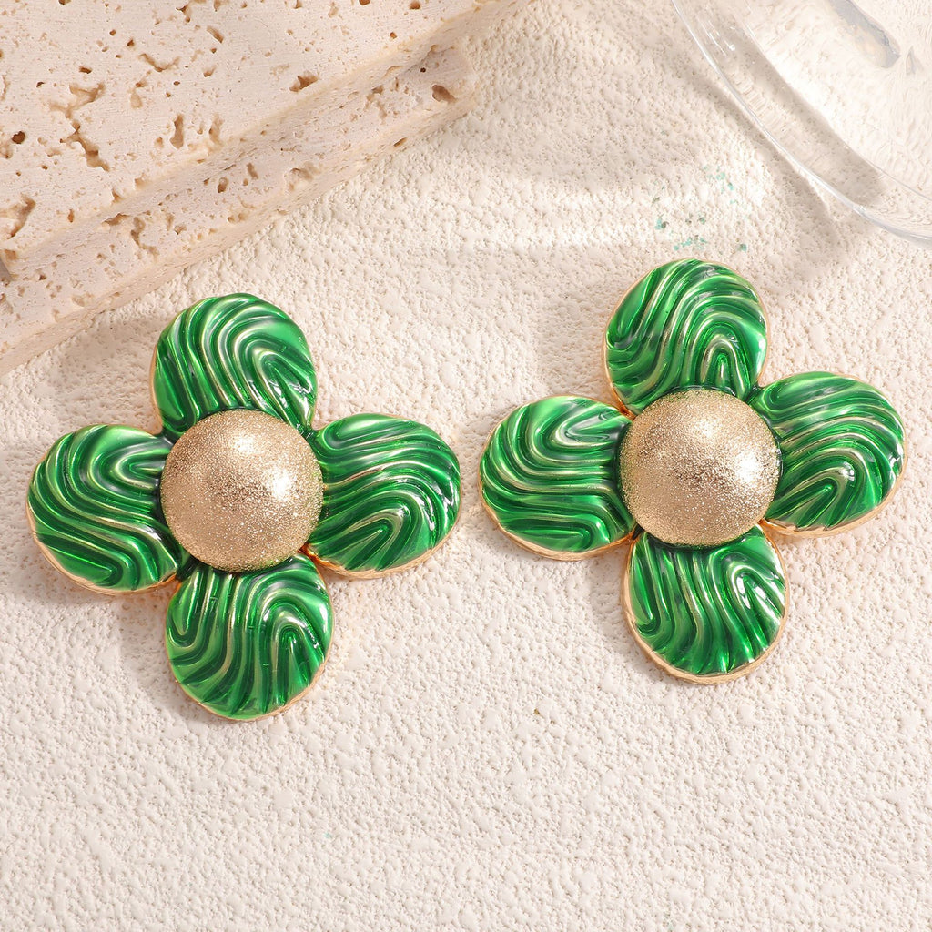 Damen Ohrringe im kunstvollen Blumenmuster Shop Nory