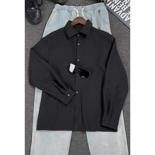 Herren Modische Langarm-Hemd Shop Nory