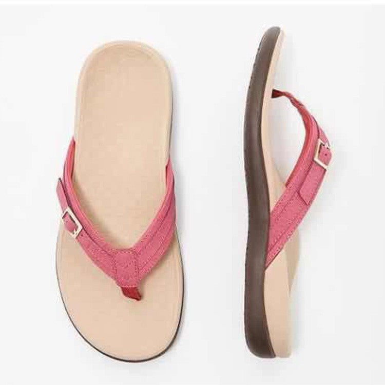 Damen Elegante und komfortable Zehentrenner-Sandalen mit verstellbarem Riemen
