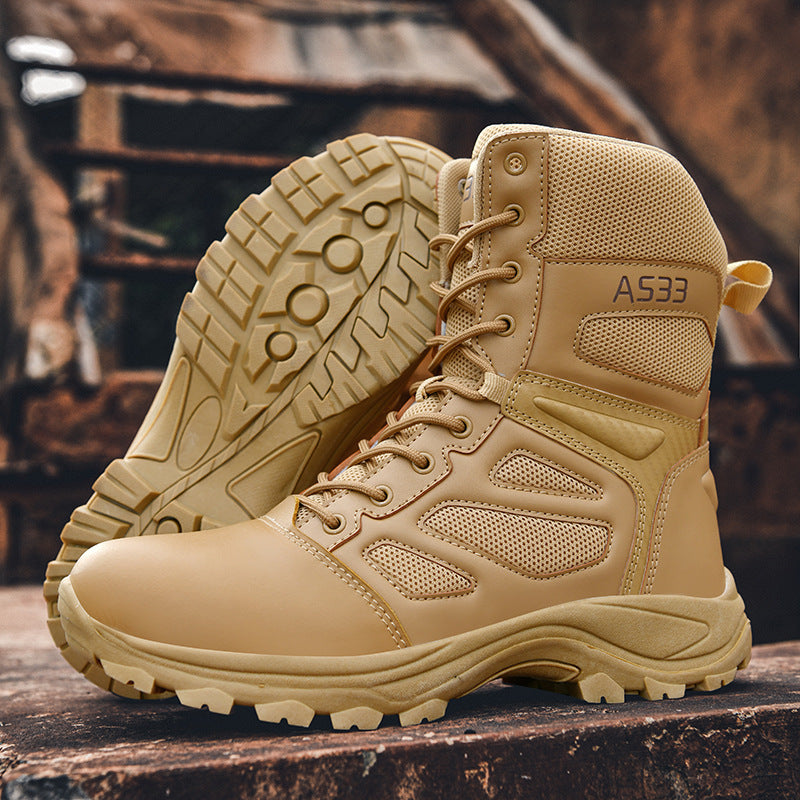 Damen Hochwertige Tactical-Stiefel mit rutschfester Profilsohle und atmungsaktiver Mesh-Verstärkung Shopnory